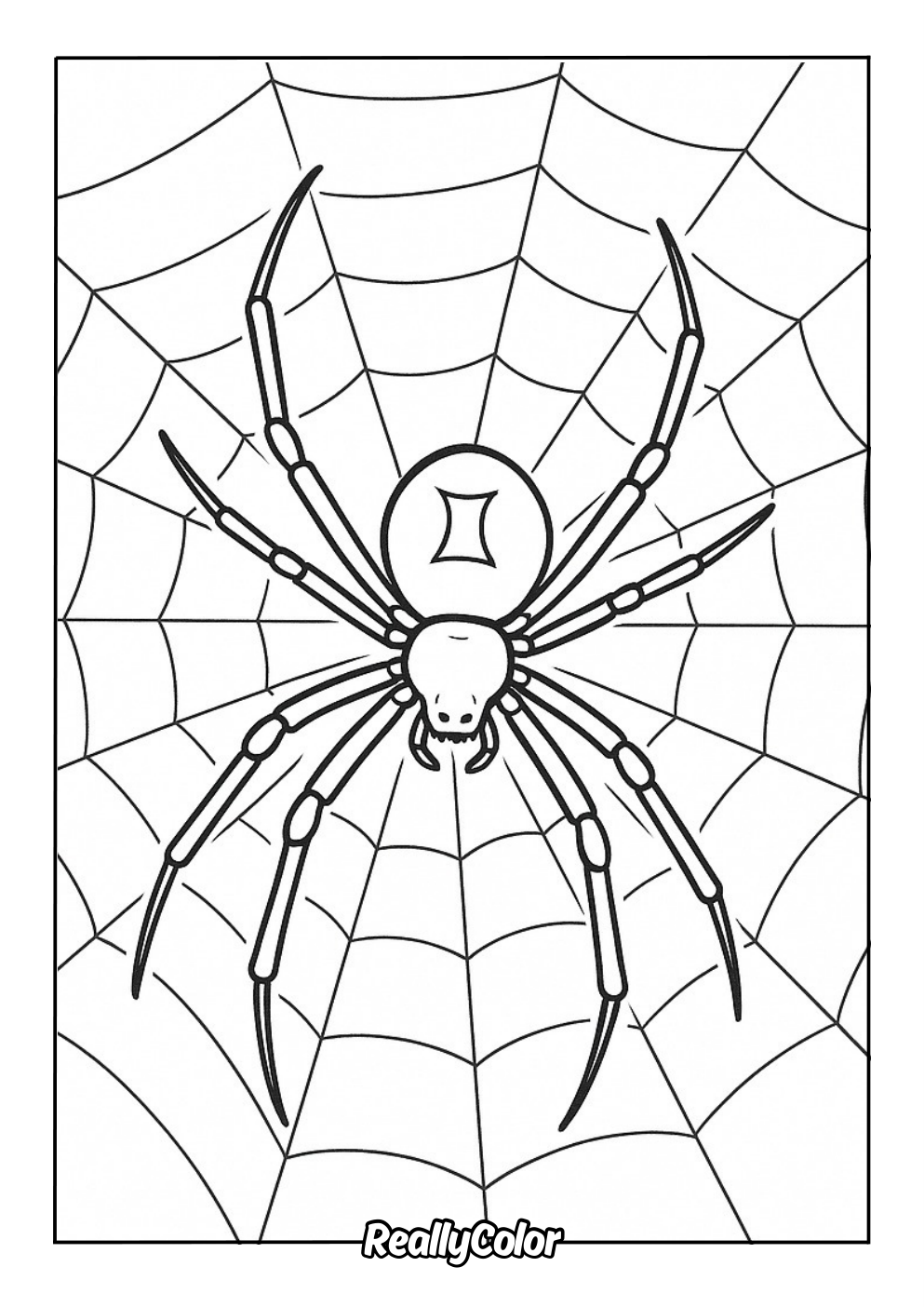 Fun black widow coloring page
