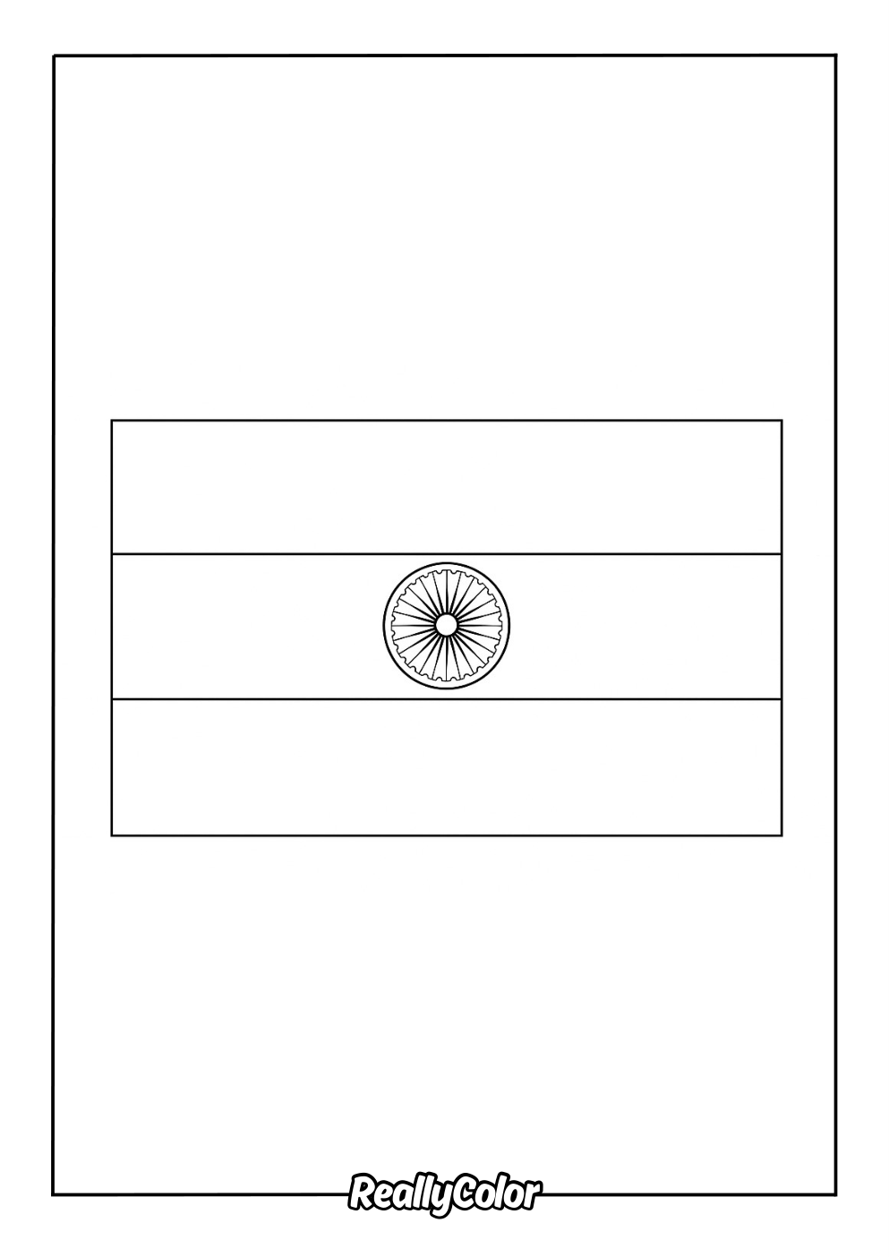 India flag coloring page