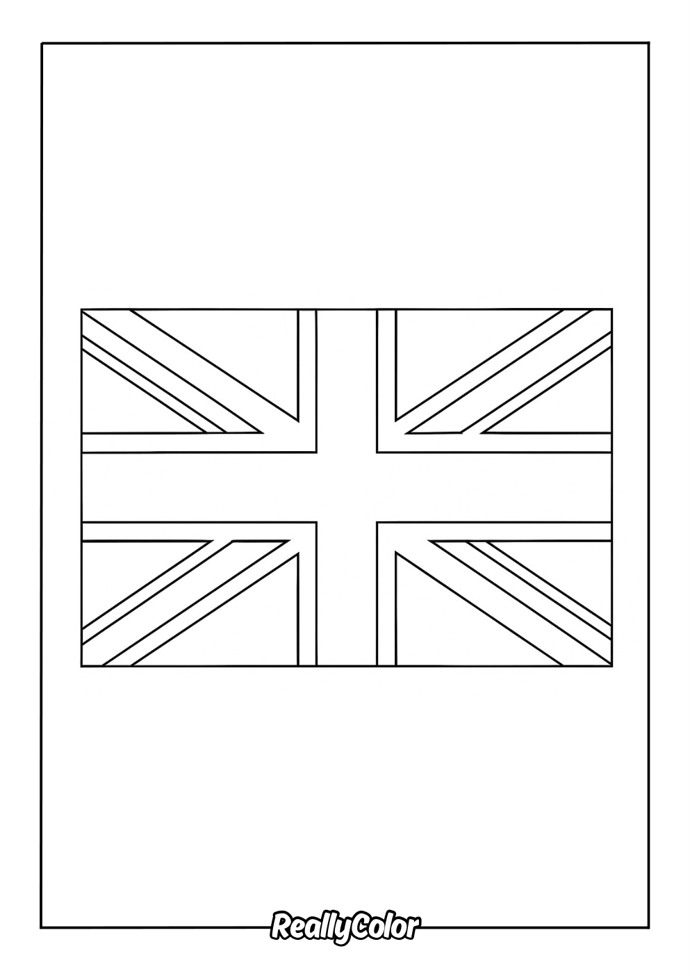 UK flag coloring page